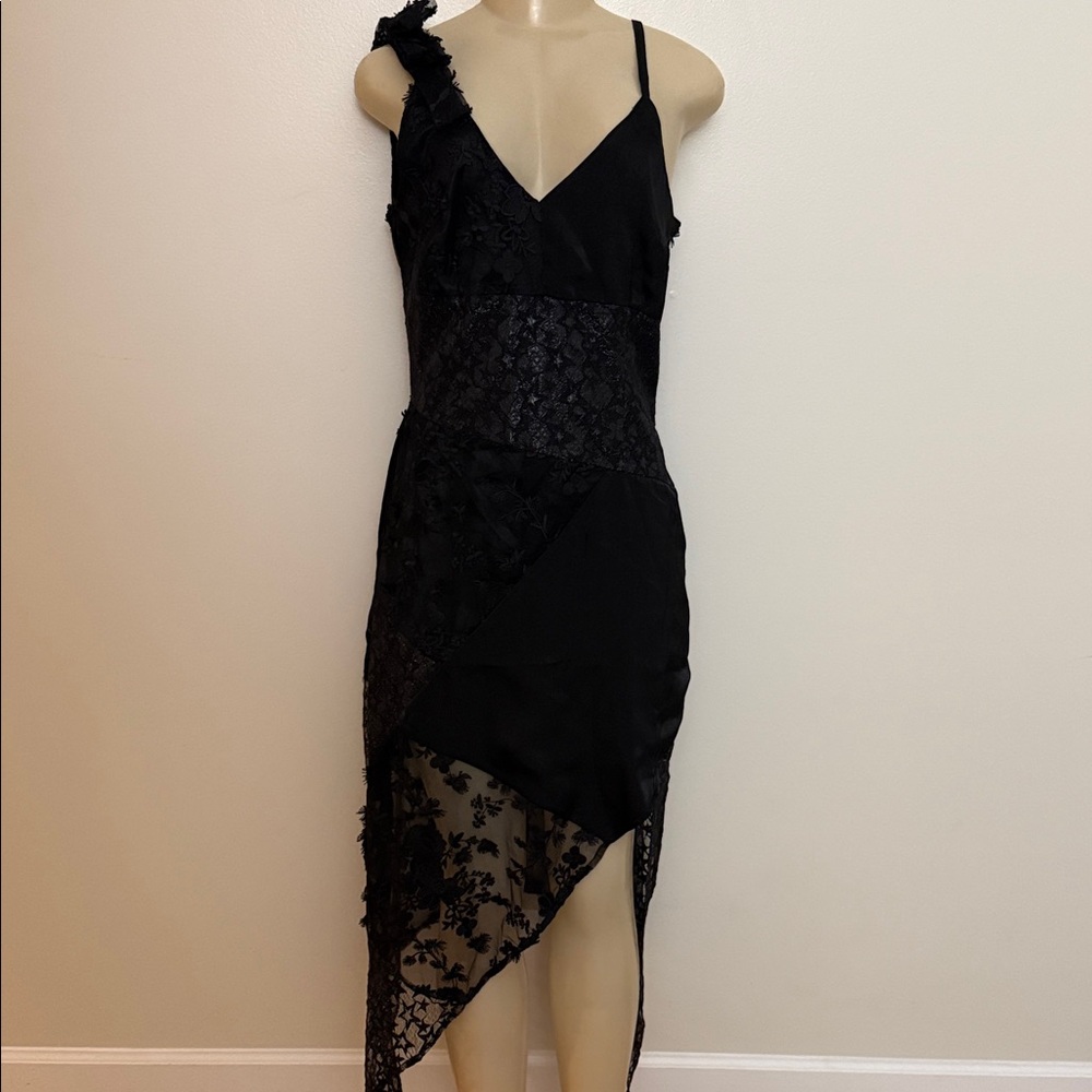 Avec Les Filles Black Asymmetrical Dress - Picture 10 of 12